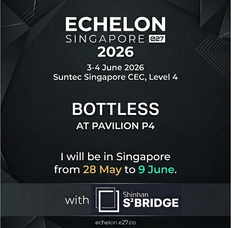 BOTTLESS at Echelon Singapore 2026 event poster